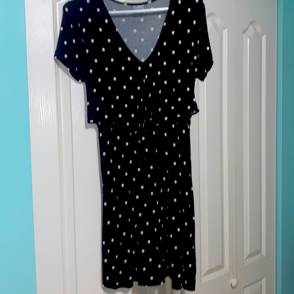 black and white dress